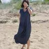 Comfortable long loose dress 'LAGOON'