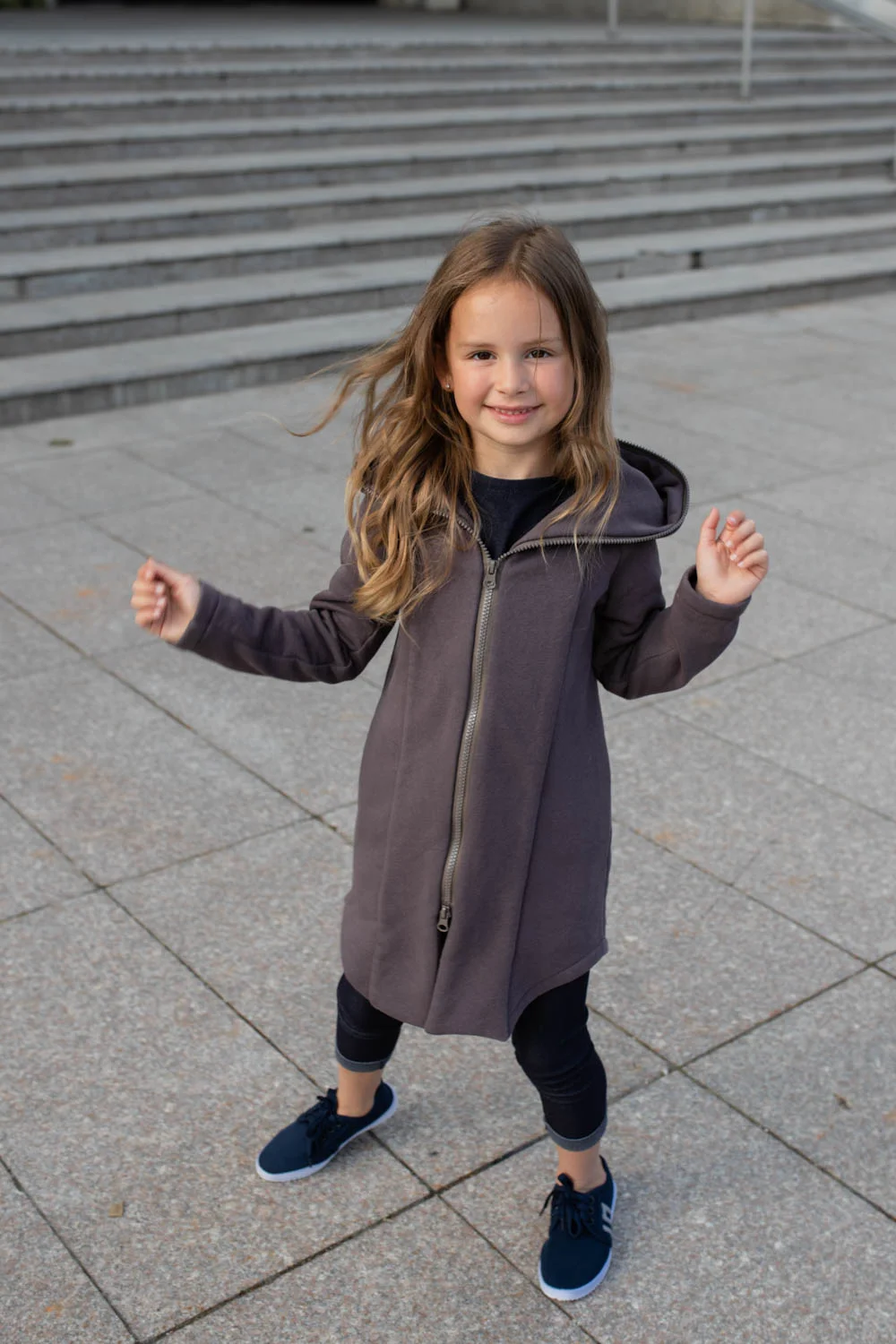 Brown hooded summer outwear for kids – jumper ‘SEA’