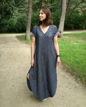 Comfortable long loose dress ‘LAGOON’