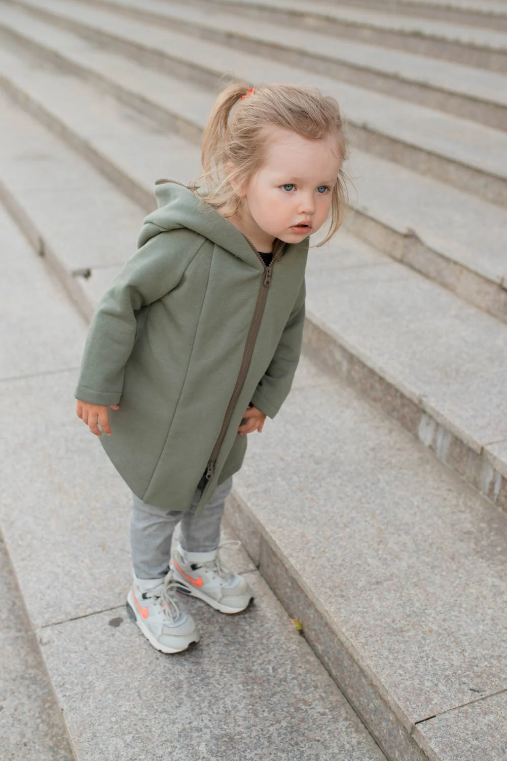 Summer kids coat ‘SEA’ – Olive green