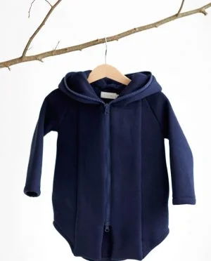 Mėlynas vaikiškas užsegmas džemperis 'JŪRA'