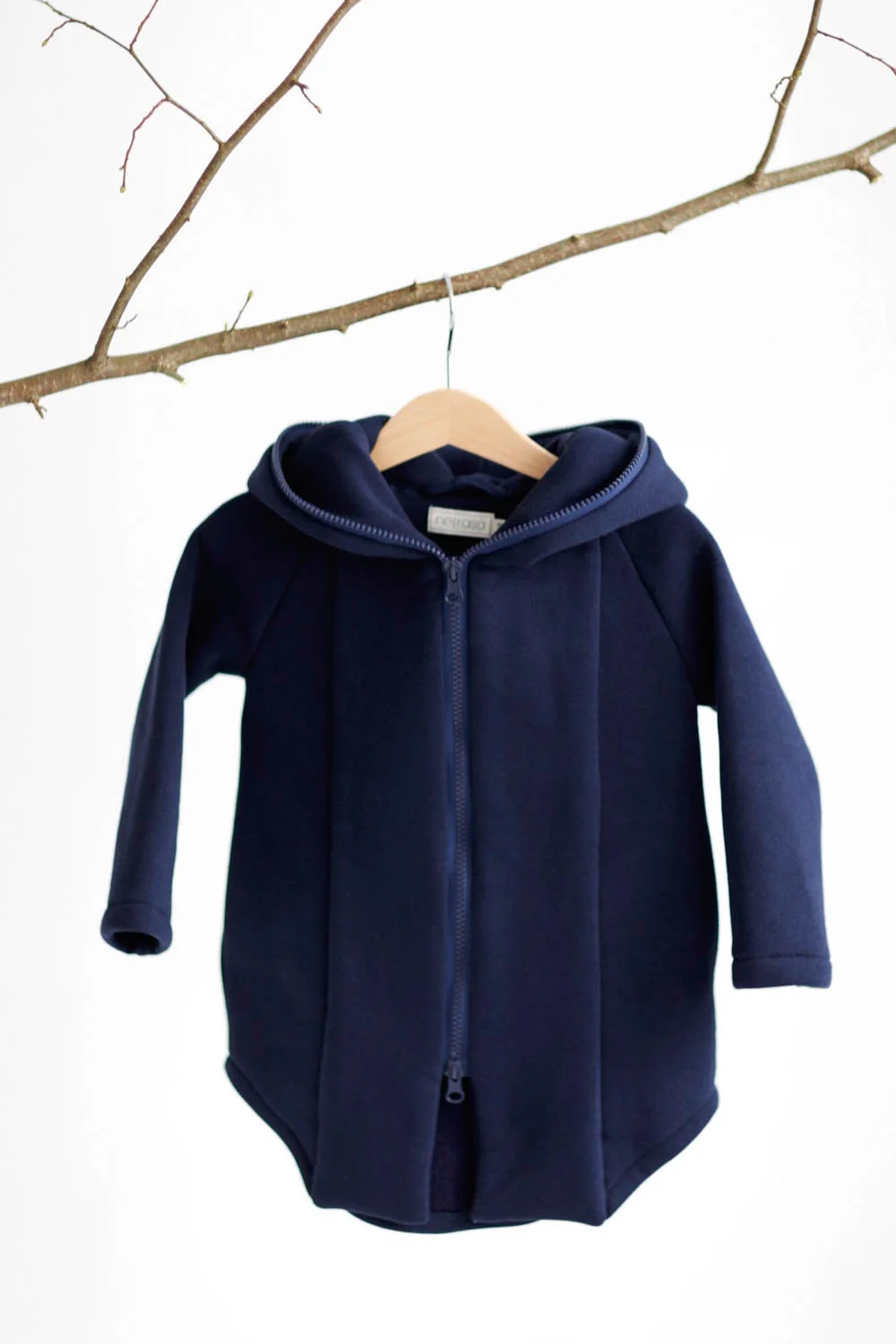 Blue zipped jumper with hood for kid ‘SEA’