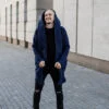 Šiltas bliuzonas su užtrauktuku ir gobtuvu VĖJAS