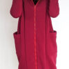 Comfy long jacket with big hood and zipper 'DEW'