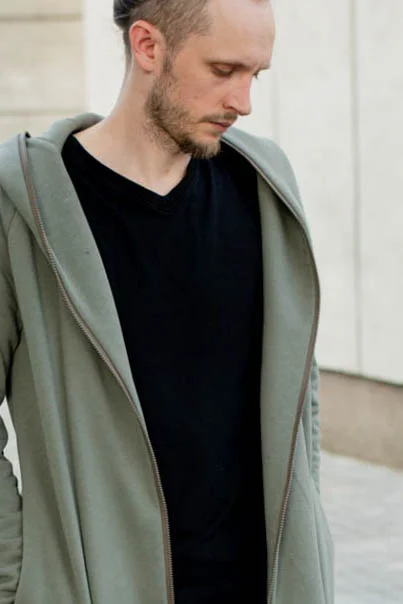 Warm cotton knit summer jacket 'ROAD' - ne.rasa