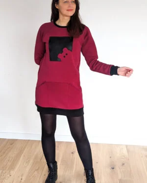 Long jumper-dress with big front pockets - BEAR