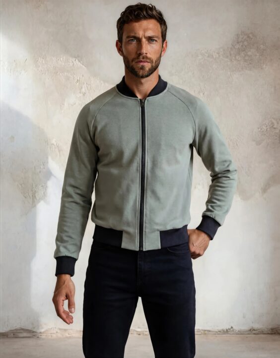 Unisex BOMBER jacket with zipper