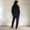 Comfortable black women trousers with elastic waist