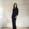 Elegant Black Pants with Side Slits